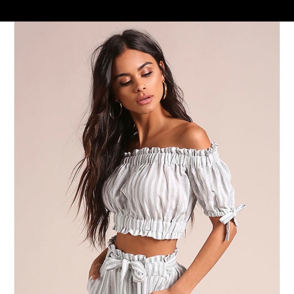 Favlux off the shoulder crop top